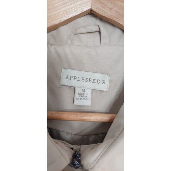 Appleseed's Women's Size Medium Jacket Coat Full Zipper Beige Cream Bone - Picture 9 of 16